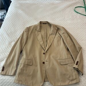 Brooks Brothers Tan Blazer with Checkered Lining cl 44-46 chest